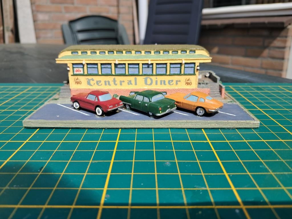 Classic American Diners diorama,s, Hobby en Vrije tijd, Modeltreinen | H0, Ophalen of Verzenden, Gelijkstroom of Wisselstroom