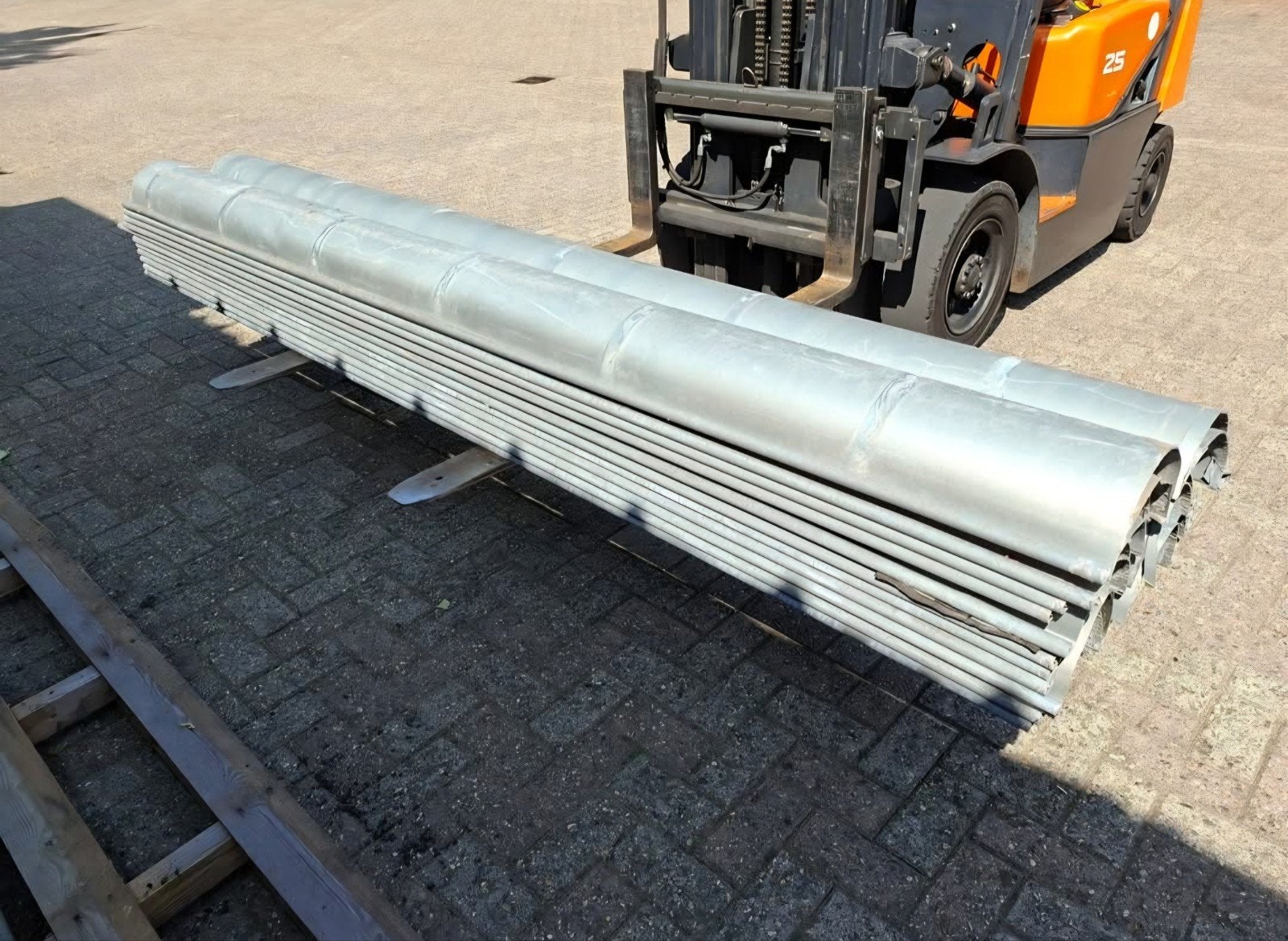 zinken m44 mastgoten 290 cm en dakgootbeugels, dakgoot, Ophalen, Gebruikt, 250 mm of meer, Overige typen