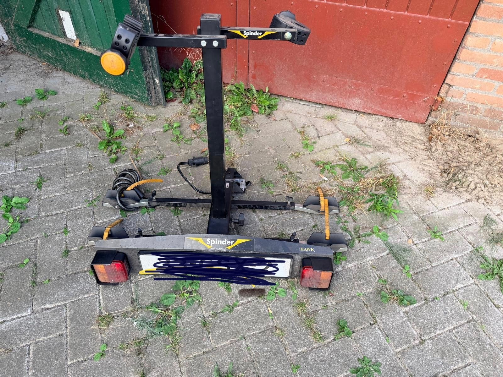 Spinder Hawk fietsendrager voor 2 fietsen, Ophalen of Verzenden, 2 fietsen, Gebruikt, Trekhaakdrager