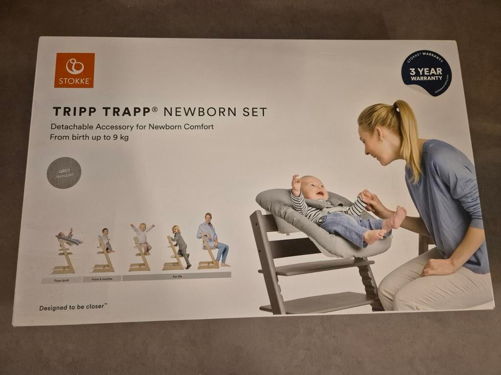 Nieuw! Stokke Newbornset grijs + speelgoedhanger, Kinderen en Baby's, Kinderstoelen, Ophalen of Verzenden, Nieuw, Overige typen
