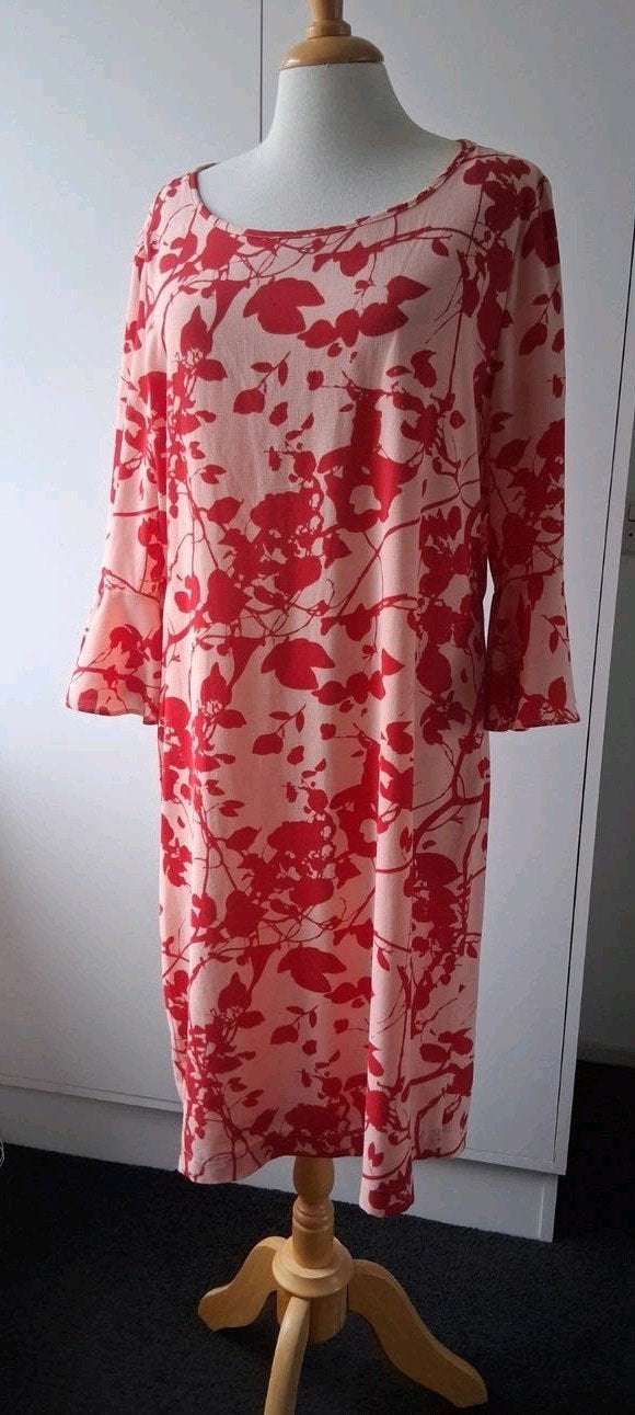 NO ONE ELSE jurk maat 40 rood/roze bloemenprint, Maat 38/40 (M), Meerkleurig, Ophalen of Verzenden, Zo goed als nieuw