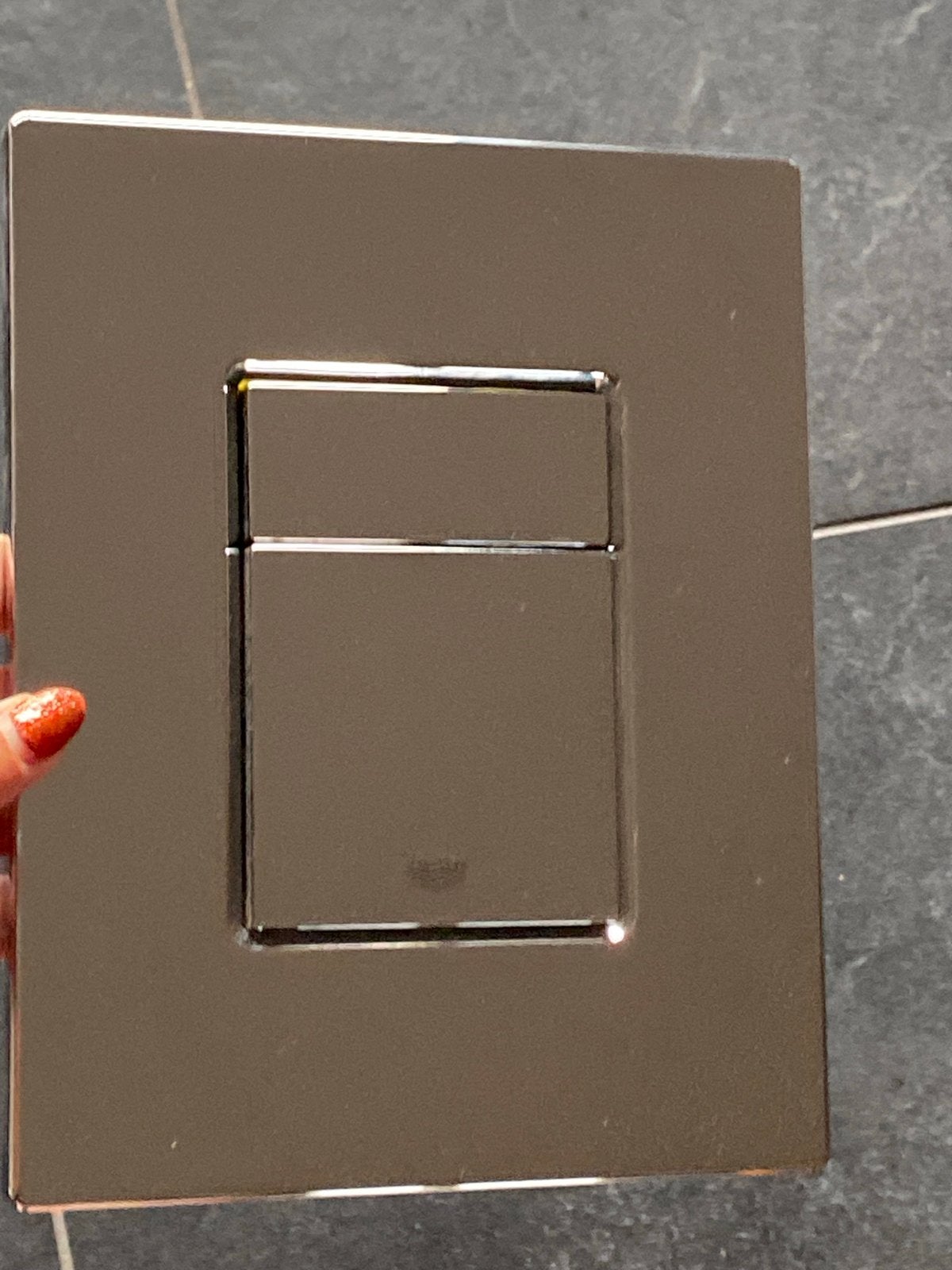 GROHE WC Drukknop Zilver - Met Beschrijving en Doos, Ophalen, Zo goed als nieuw, Toilet