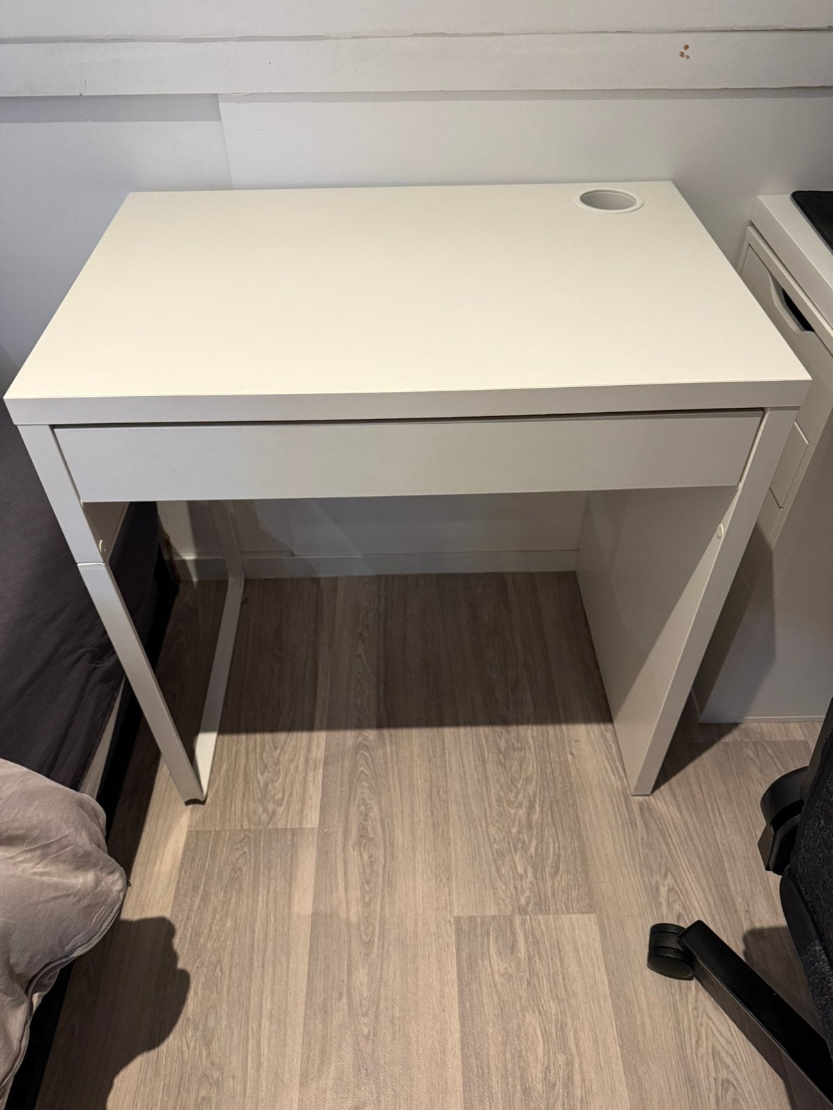 IKEA MICKE Bureau wit, 73x50 cm, Ophalen, Opbergruimte, Gebruikt, Spaanplaat of MDF