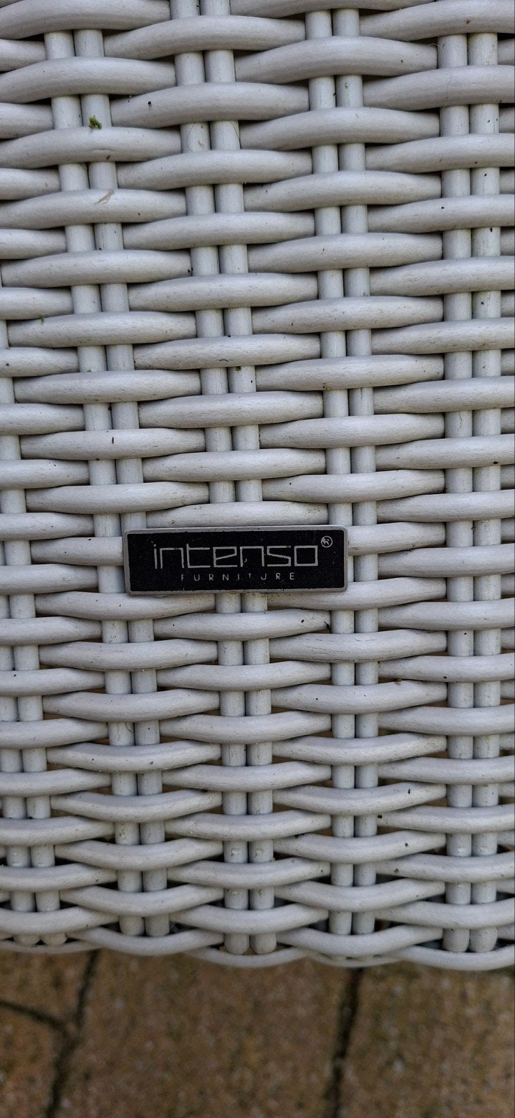6 Intenso Wicker Stoelen met Kussens en 2 Hockers, Tuin en Terras, Ophalen, Gebruikt, Wicker