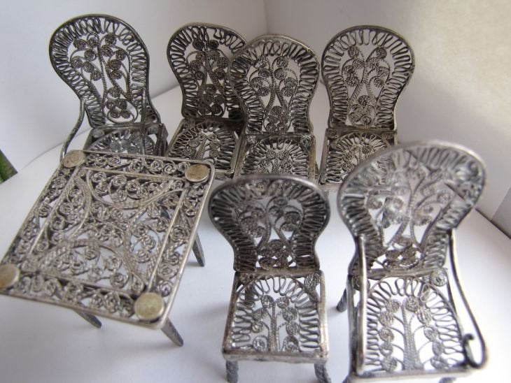 Eetkamer ameublement, Antiek en Kunst, Verzenden, Zilver