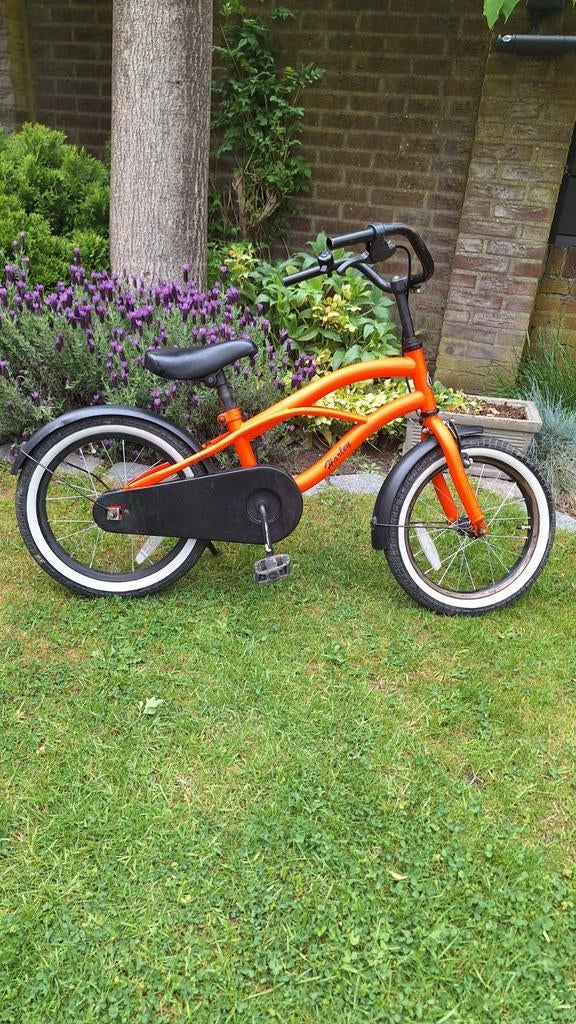 Nogan Harley 16 inch kinderfiets oranje, Ophalen, Terugtraprem, Nogan Harley, 16 tot 20 inch