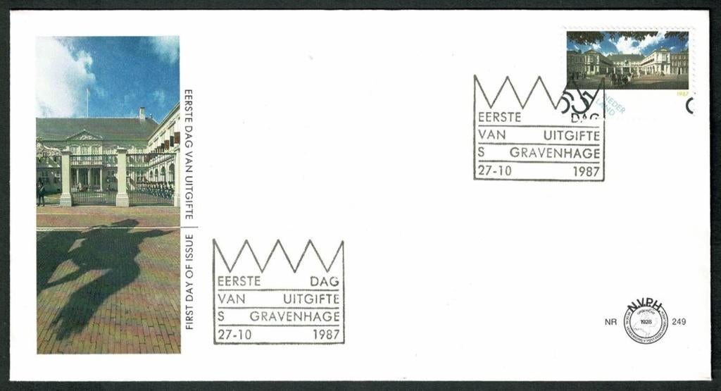 Royalty : Koninklijk Paleis Noordeinde op FDC - 27.X.1987, Ophalen of Verzenden, Nederland, Kaart, Foto of Prent