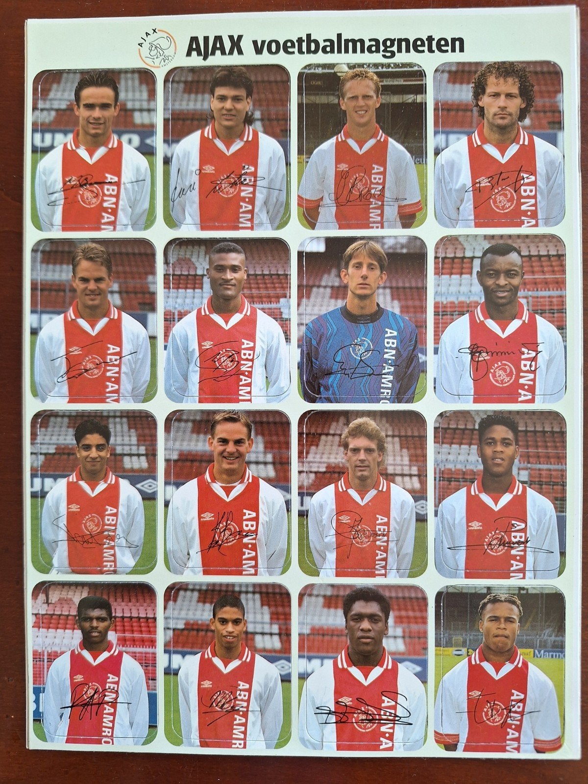 Ajax Voetbalmagneten 1995 - Championsleague  Winnaars, Ophalen of Verzenden, Zo goed als nieuw, Ajax, Poster, Plaatje of Sticker
