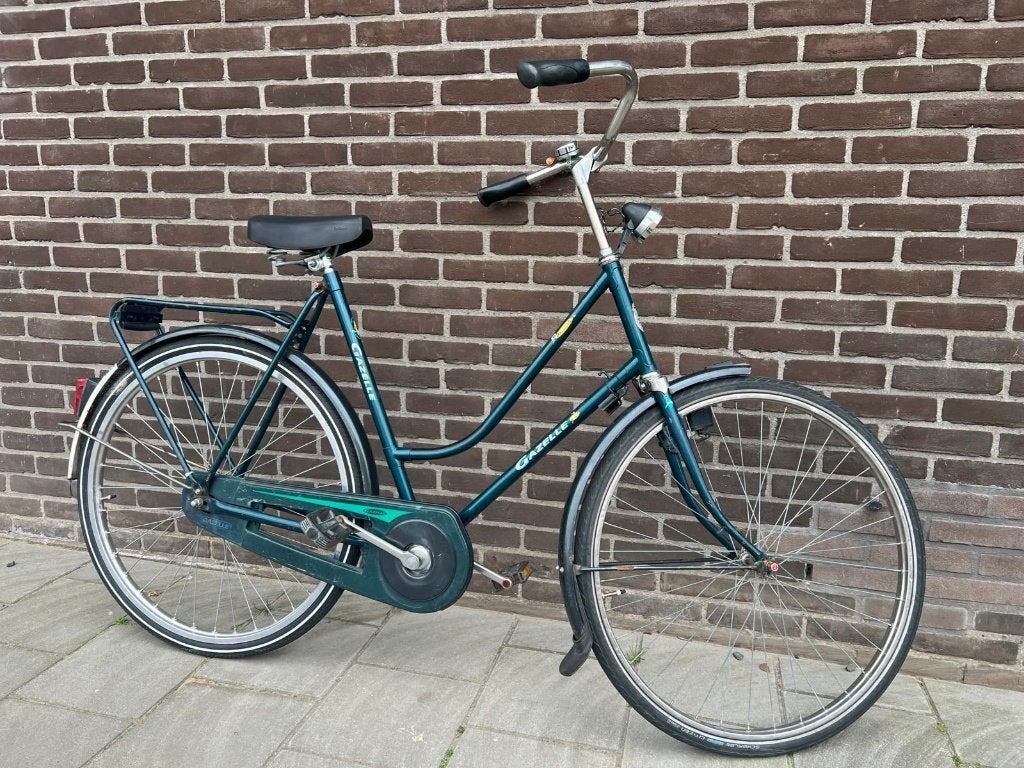 Gazelle omafiets damesfiets donkergroen, Ophalen, Gebruikt, Terugtraprem, Gazelle