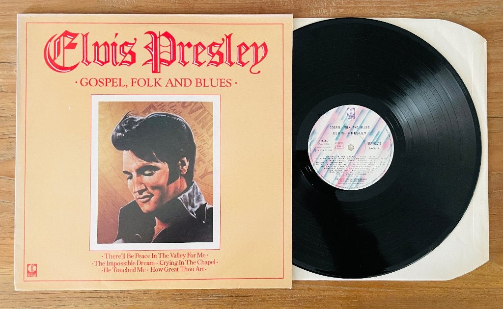Elvis Presley - Gospel, Folk And Blues - Frankrijk 1980, LP, Gebruikt, Pop, Ophalen of Verzenden