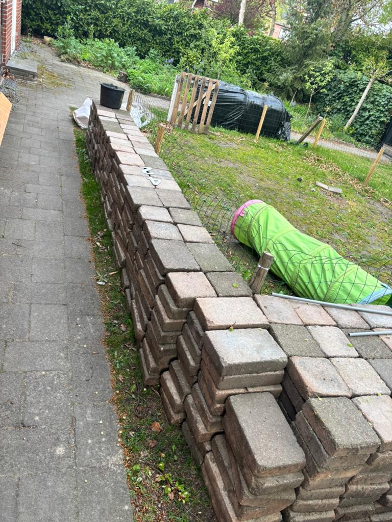 Tuintegels gratis af te halen, Ophalen, Gebruikt, Klinkers, 10 m² of meer