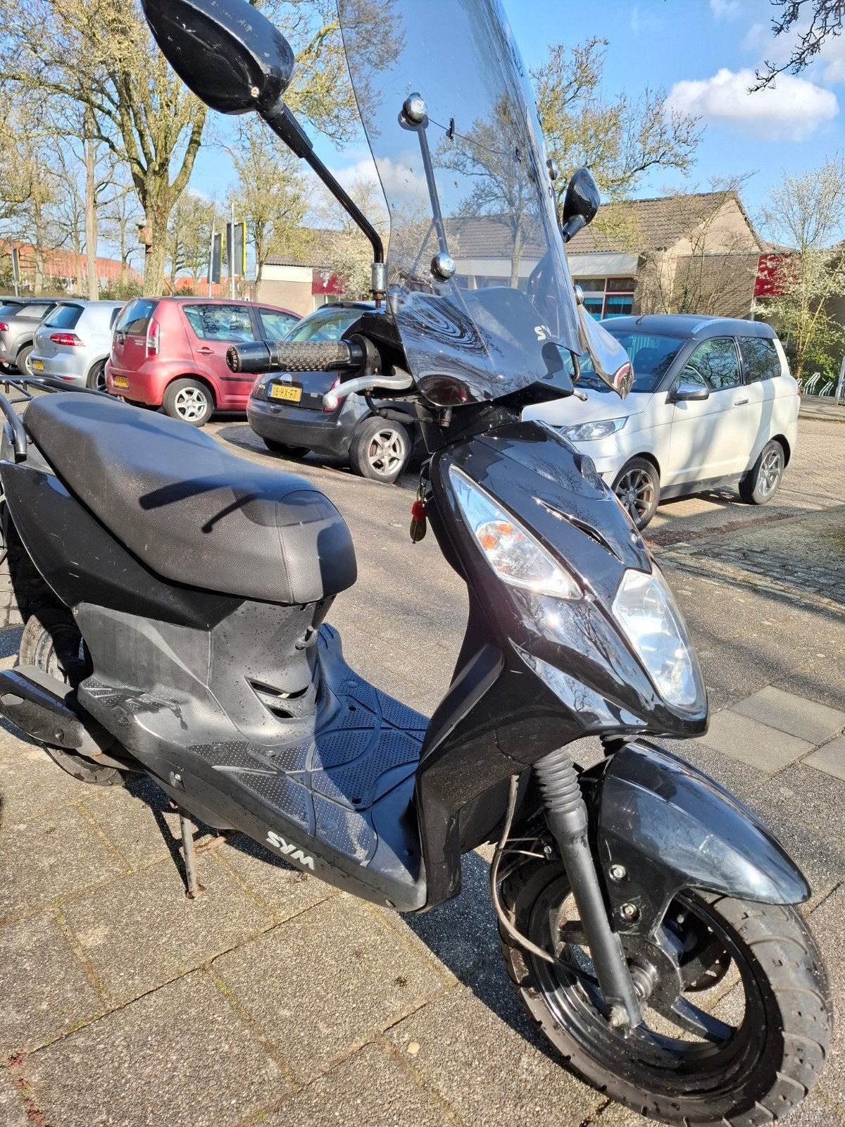 Sym Orbit II scooter - Zwart, inclusief windscherm, Fietsen en Brommers, Ophalen, Gebruikt, SYM, Benzine