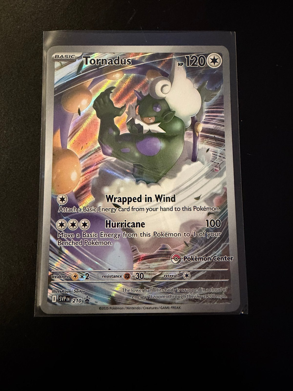 Pokemon Tornadus SVP 210 Pokemon Center, Ophalen of Verzenden, Zo goed als nieuw, Losse kaart, Foil
