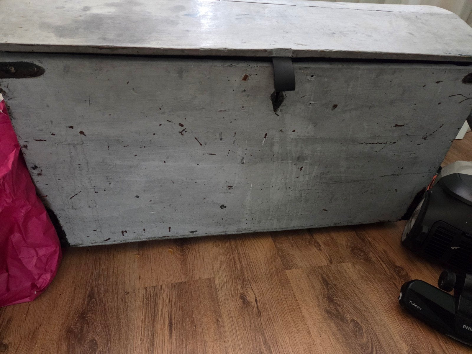 Vintage houten kist - Opbergkist, Huis en Inrichting, Woonaccessoires | Kisten, Ophalen, Gebruikt, 50 tot 100 cm, Minder dan 50 cm