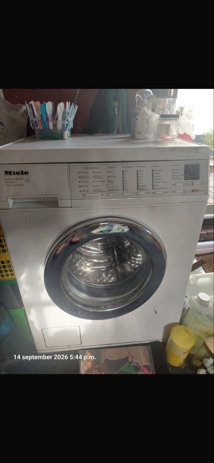 Miele W3833 SoftCare System Wasmachine, Witgoed en Apparatuur, 6 tot 8 kg, Gebruikt, Ophalen of Verzenden, 1600 toeren of meer