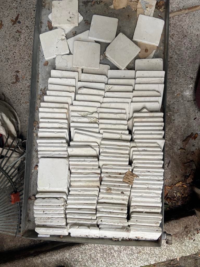 Witte tegels 10x10 cm, Doe-het-zelf en Verbouw, Tegels, Ophalen of Verzenden, Zo goed als nieuw, Minder dan 20 cm, Wandtegels