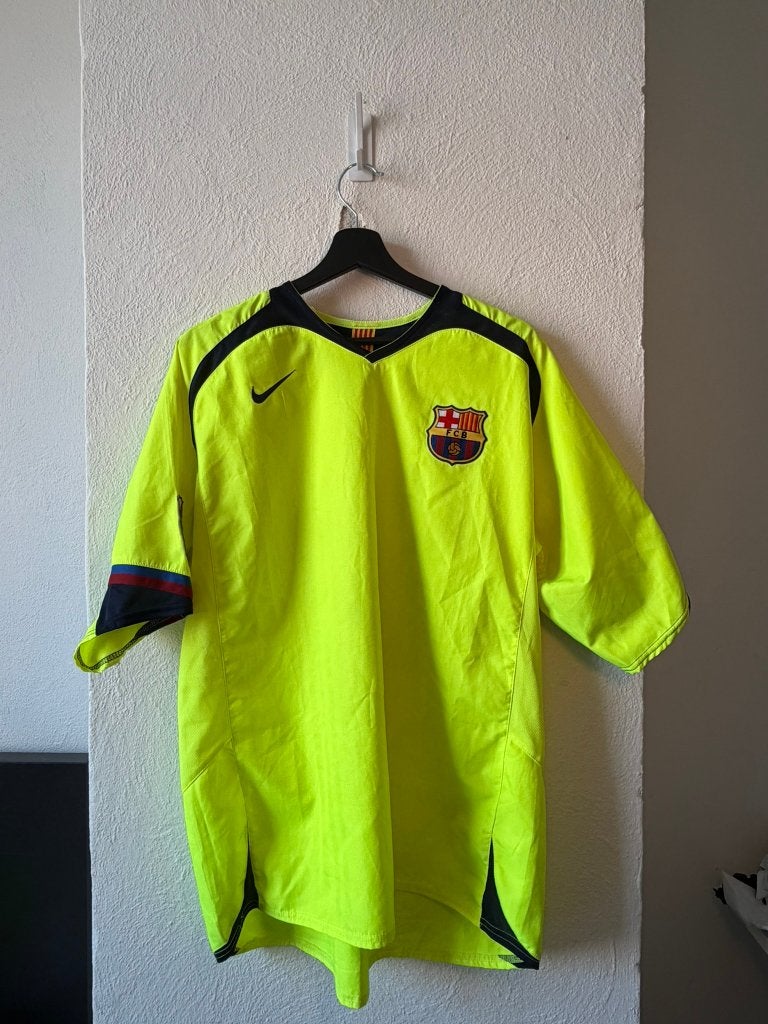 FC Barcelona Uitshirt 2005/2006 Ronaldinho #10 (Maat L), Maat L, Ophalen of Verzenden, Gebruikt, Shirt