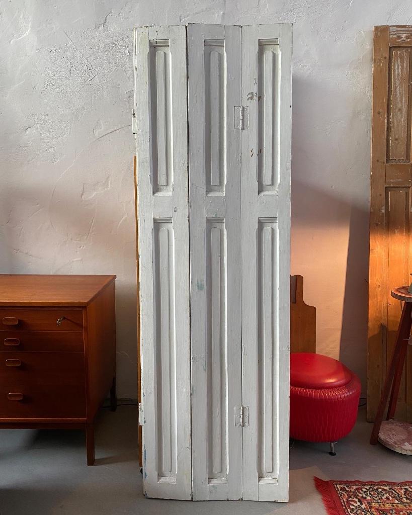 SALE: houten vintage paneelluik Frankrijk, driedelig luik, Ophalen