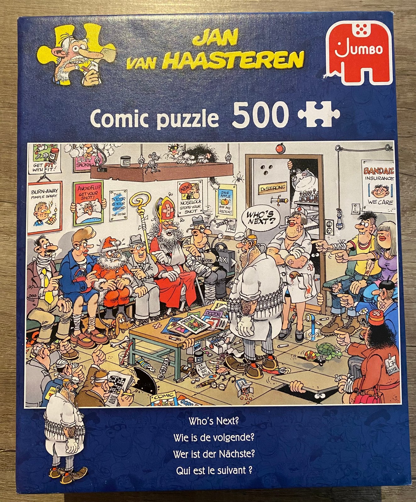 500 stukjes jan van Haasteren puzzel wie is de volgende, Hobby en Vrije tijd, Denksport en Puzzels, Ophalen of Verzenden, 500 t/m 1500 stukjes