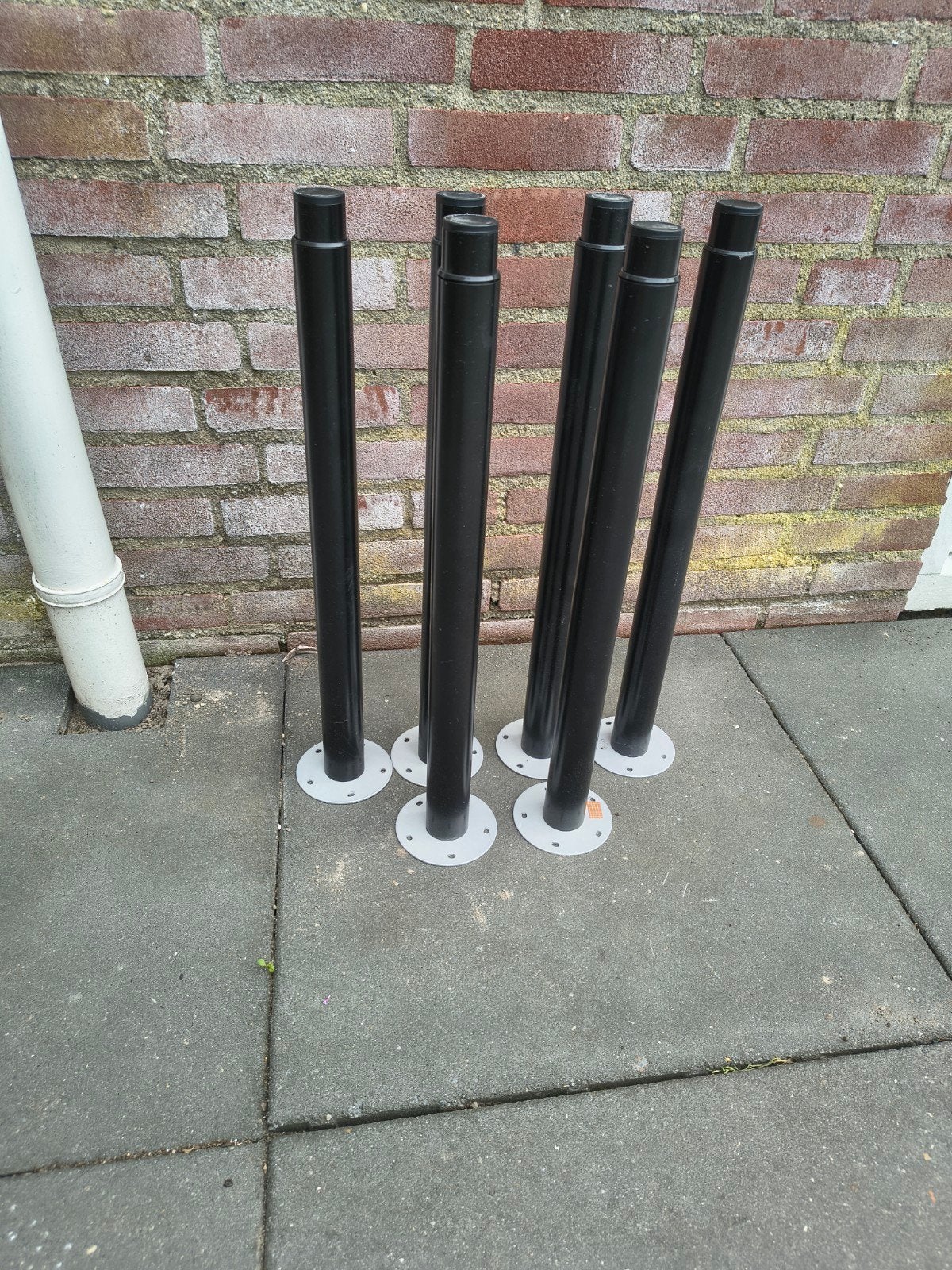 Ikea Olof verstelbare tafelpoot 6x te koop, Ophalen, Kunststof, Gebruikt, 50 tot 100 cm
