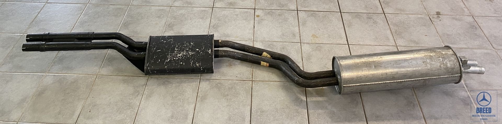 NOS middendemper en einddemper voor Mercedes-Benz W116 350SE, Auto-onderdelen, Ophalen, -, Nieuw, -