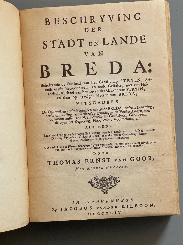 Beschrijving der Stadt en Lande van Breda 1744, Boeken, Geschiedenis | Stad en Regio, Ophalen of Verzenden, 17e en 18e eeuw, Gelezen