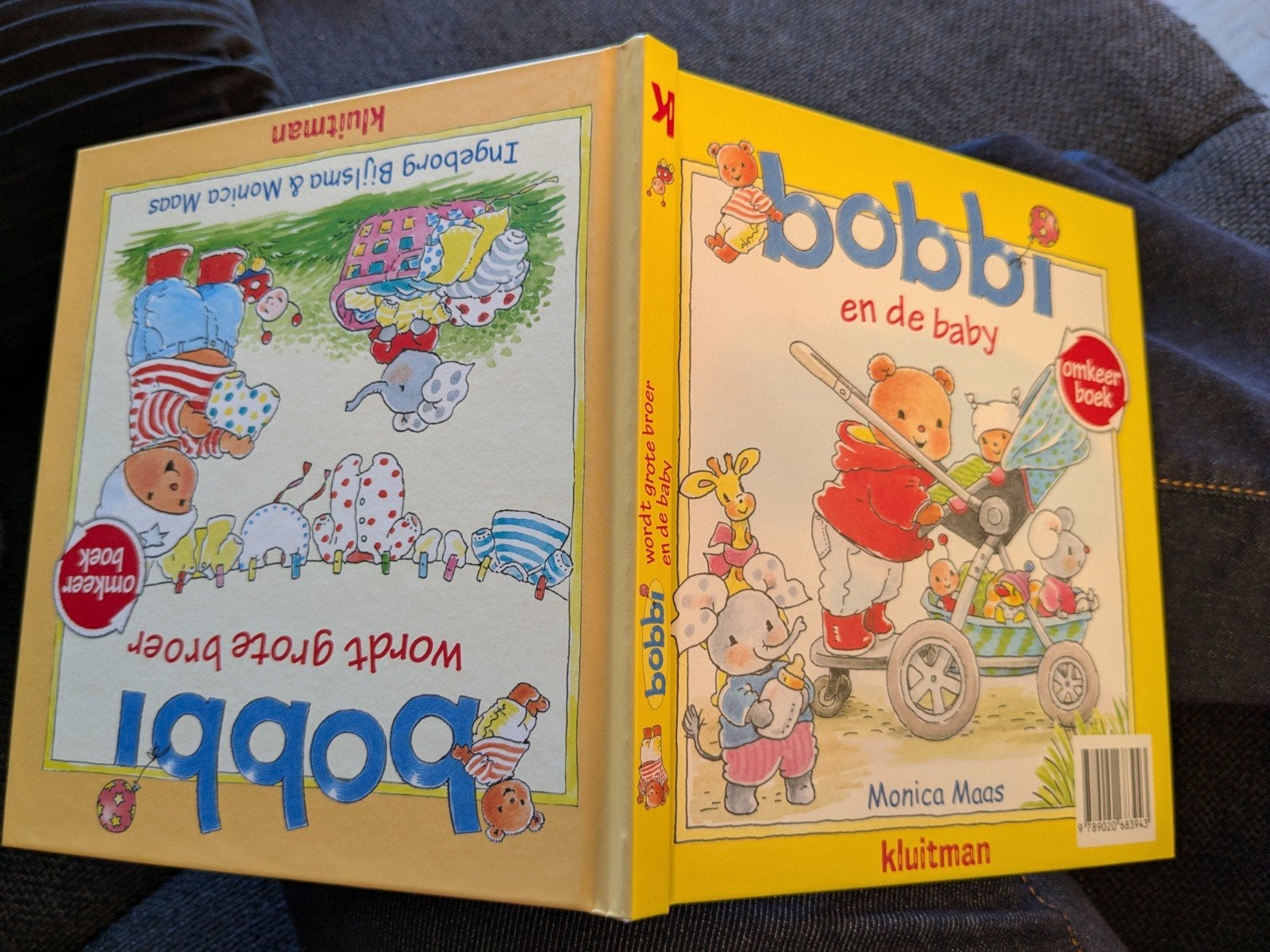 2 in 1 Omkeerboek. Bobbi wordt grote broer /Bobbi en de baby, Monica Maas, Ophalen of Verzenden, Zo goed als nieuw, 2 tot 3 jaar