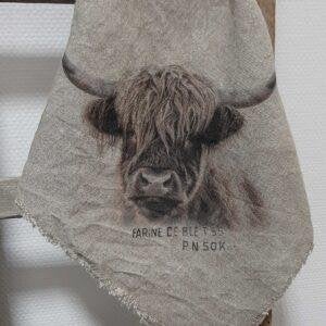 Shabby linnen , sierdoek, 45x45, linnen wandkleed, linten, Overige materialen, Nieuw, Ophalen of Verzenden, Landelijk