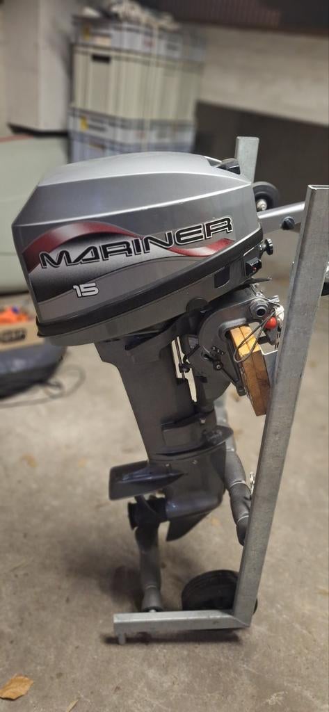 Mariner (Mercury) 15 pk 2 takt / 5 pk 2 takt. / AB rib 290vs, Watersport en Boten, Rubberboten, Ophalen, Gebruikt, Peddels, Mercury