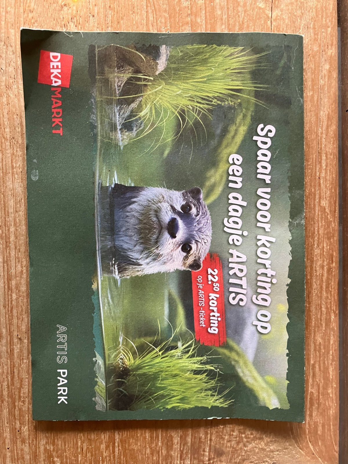 2 spaarkaarten voor korting ticket Artis & 14 losse zegels
