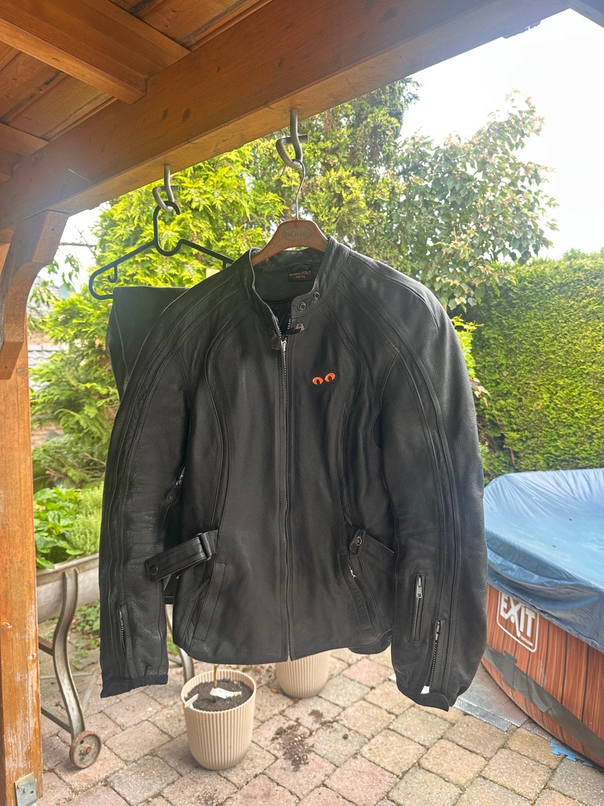 Leren motor pak dames maar 45/46 broek mast 42, Motoren, Ophalen of Verzenden, Tweedehands, Dames, Combipak