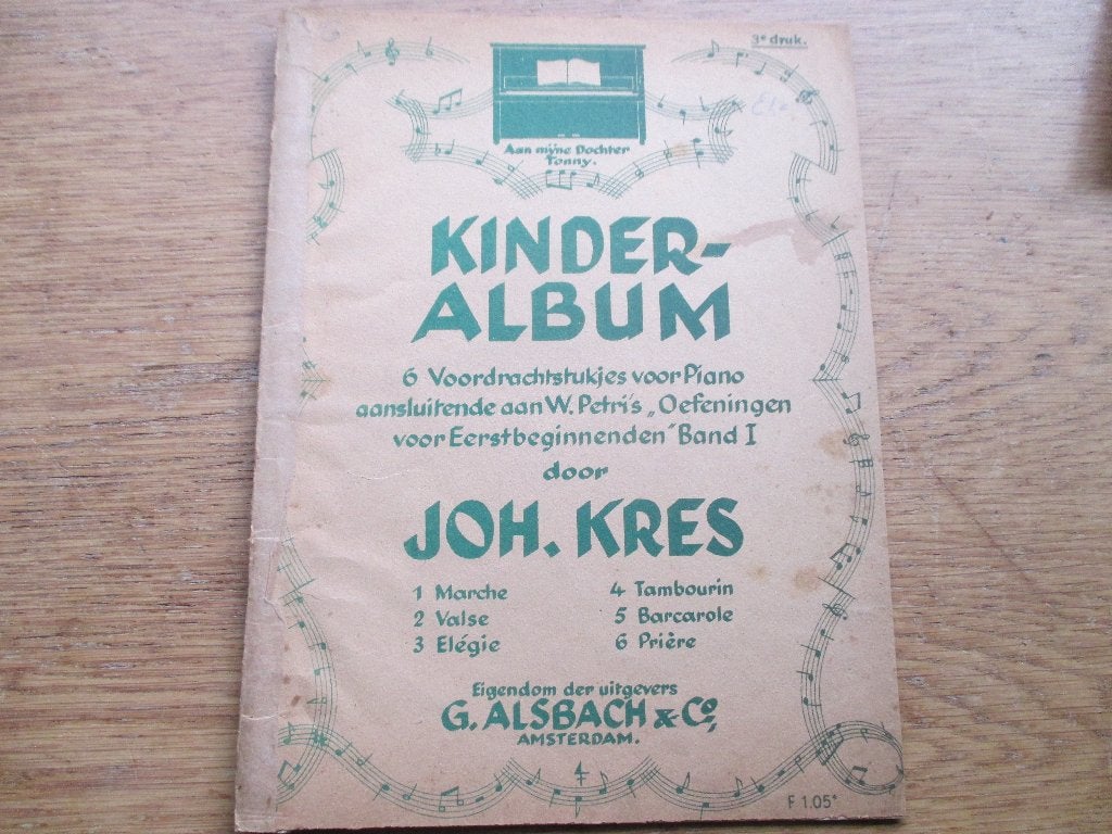 Joh.kres - kinderalbum - piano, Gebruikt, Klassiek, Ophalen of Verzenden, Artiest of Componist