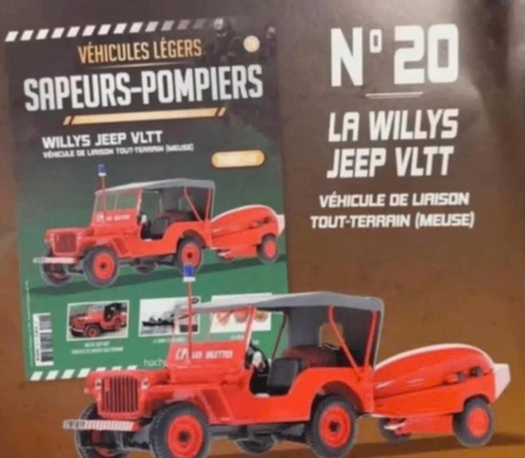 Willys Jeep VLTT all terrain Brandweer schaal 1/43 # 20, Verzenden, Nieuw, Auto, Overige merken