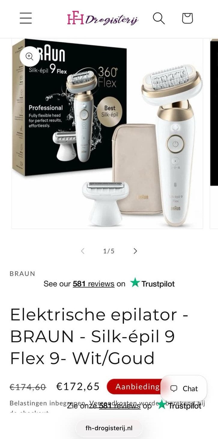 Epilator – nooit gebruikt, Ophalen of Verzenden, Zo goed als nieuw, Overige typen