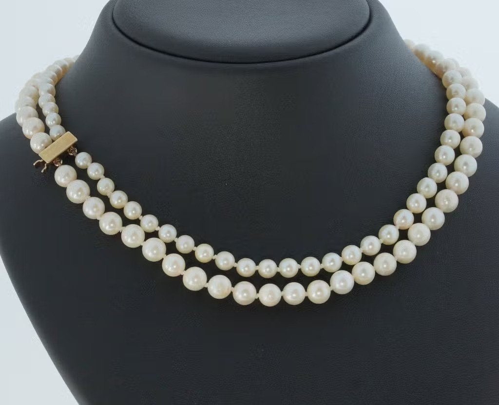 Parel vintage ketting fraai 14k gouden sier slot dame, Voordeelsieraden, Ophalen of Verzenden, Zo goed als nieuw, Postbus 163, 8320 AD Urk