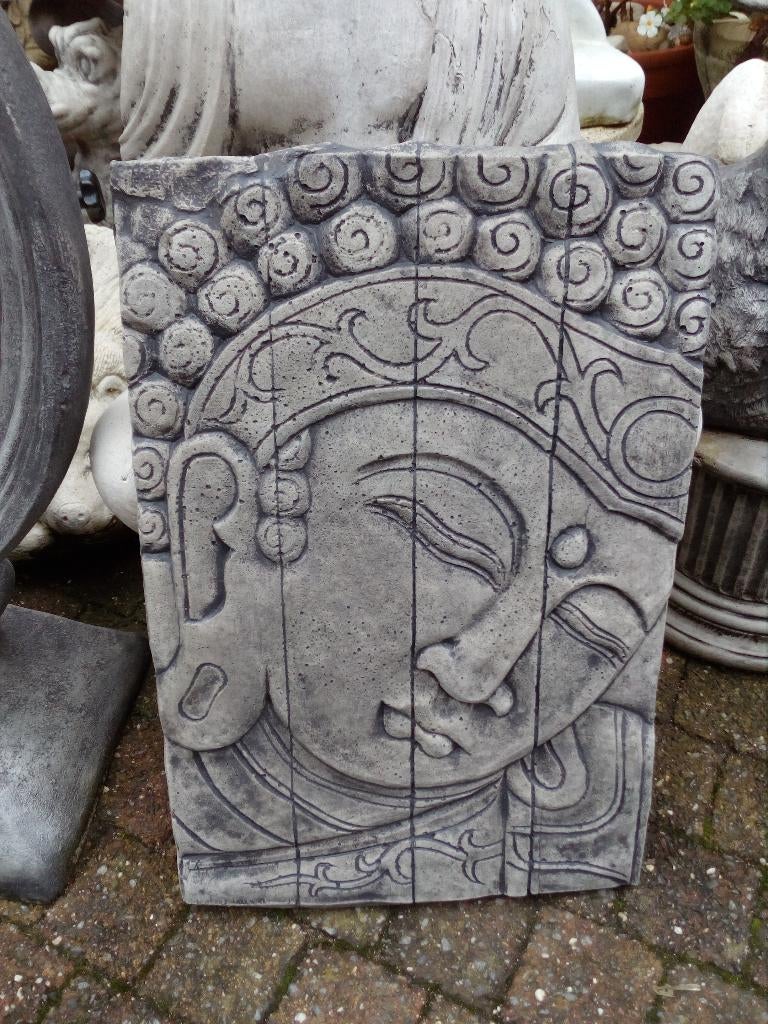 boeddha reliëf van beton, Tuin en Terras, Tuinbeelden, Ophalen, Gebruikt, Beton, Boeddhabeeld