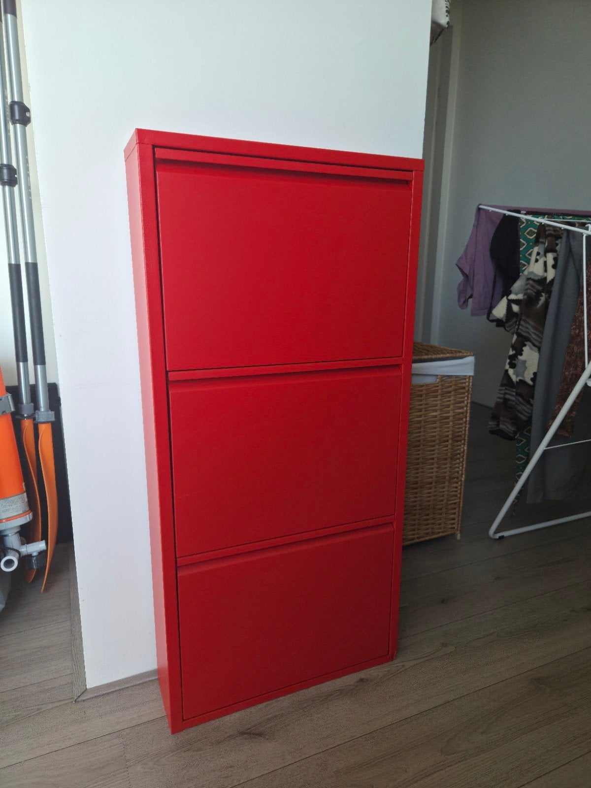 Schoenenkast Pisa Leenbakker - Rood, 3 vakken, Ophalen, Nieuw, Modern