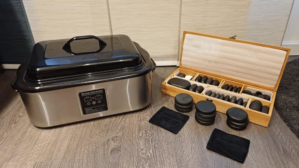 Hot Stone Pan en Stones + Extra's, Ophalen, Zo goed als nieuw, Hotstone