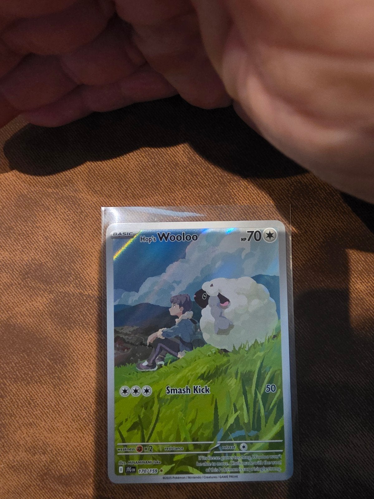 Hop's Wooloo Pokémon kaart - Uitstekende staat, Ophalen, Zo goed als nieuw, Losse kaart