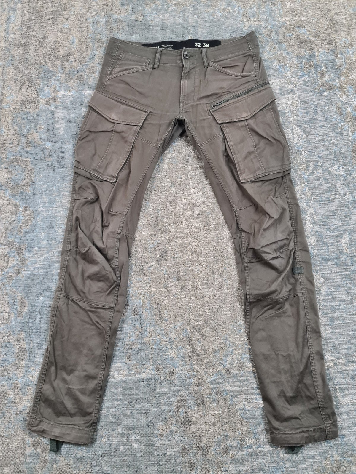 G-Star ROVIC ZIP 3D Tapered W34 L38 STRETCH Bronno3438 Groen, https://www.g-star.com/nl_nl/customer-service, Zo goed als nieuw