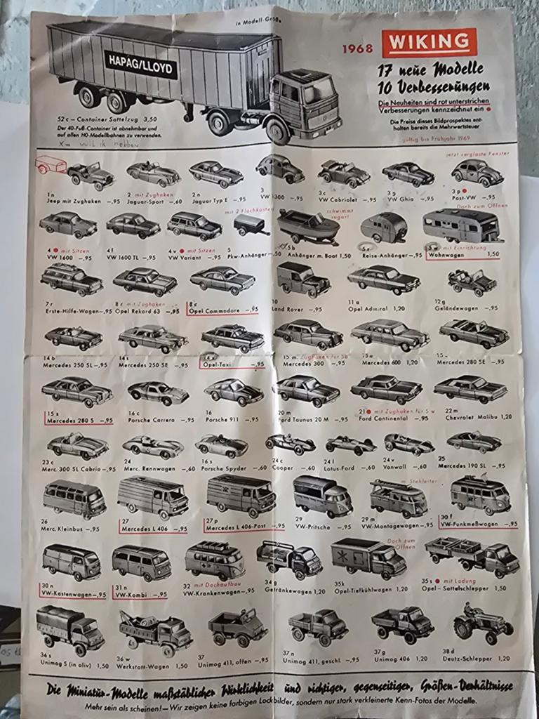 Wiking Miniatuur Modellen Catalogus 1968 - Zeldzaam!, Verzamelen, Speelgoed, Ophalen of Verzenden, Nvt, Nvt, Nvt