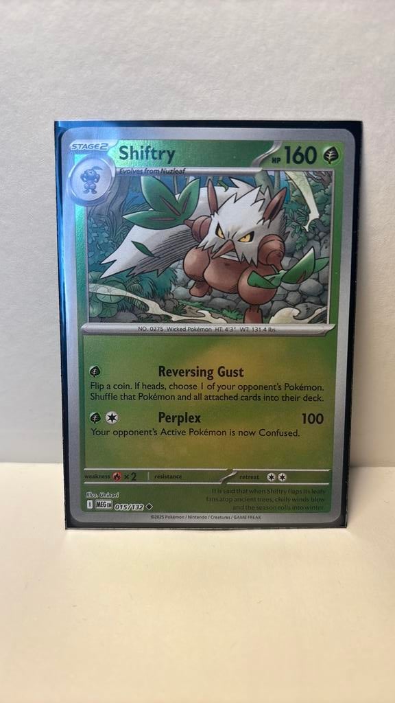 Shiftry 015/132 mega evolution reverse holo pokemon kaart, Ophalen of Verzenden, Zo goed als nieuw, Boosterbox