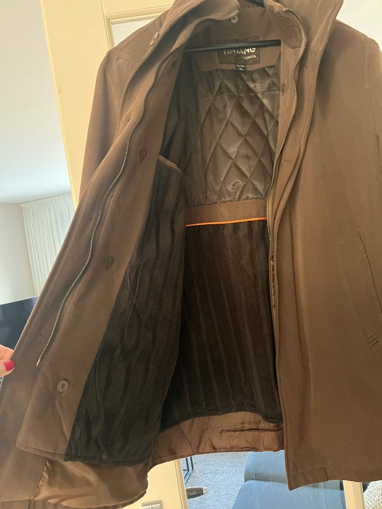 Heren winter jas, Yinyang, Bruin, Maat 56/58 (XL), Ophalen of Verzenden