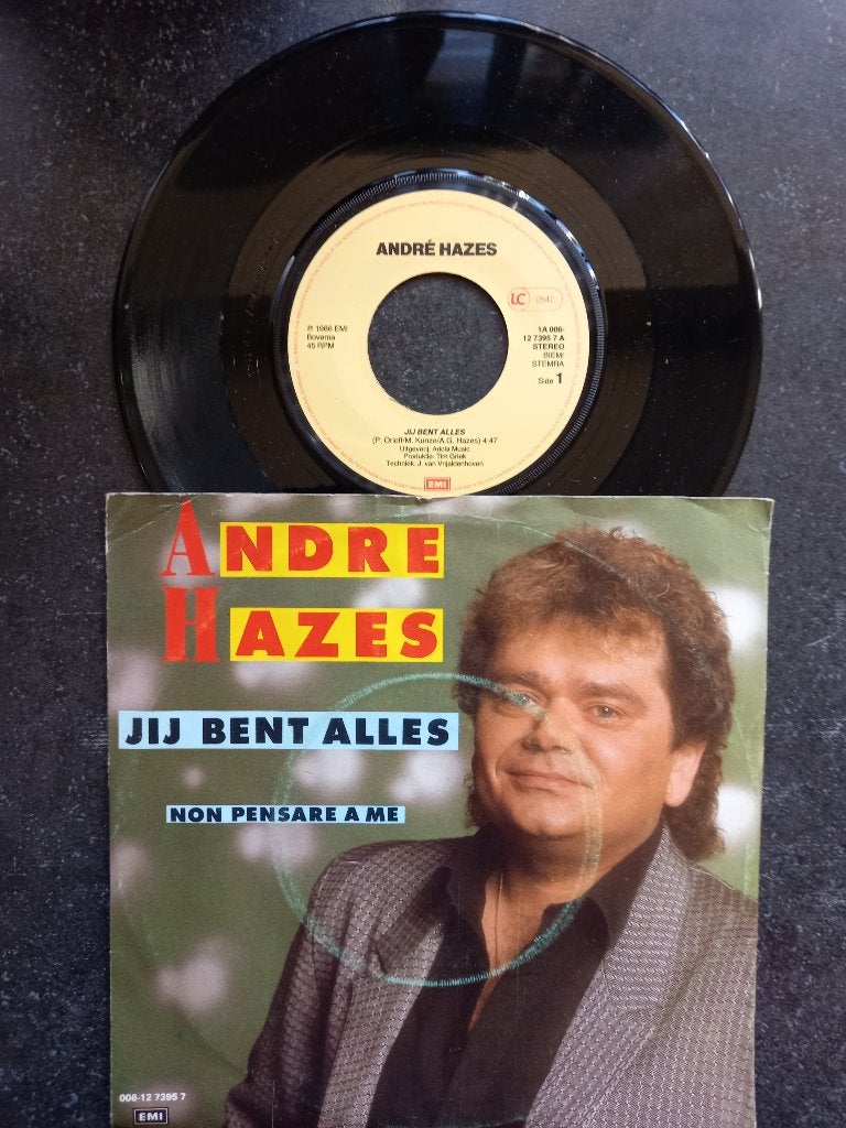 Andre Hazes - Jij bent alles 1986, Gebruikt, 7 inch, Ophalen of Verzenden, Fotohoes