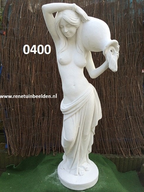 Vrouw leeg de kruik. nr 0400., Ophalen, Nieuw, Beton, Mensenbeeld