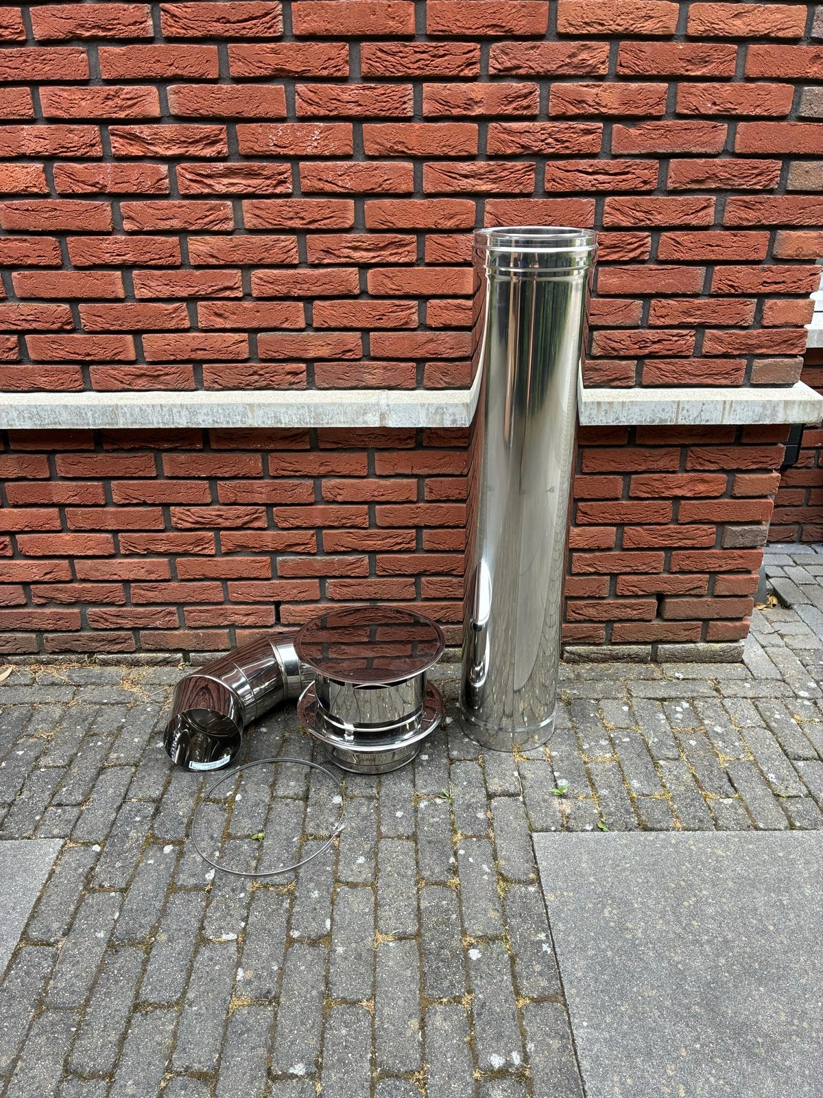Nieuwe RVS trekkap en kachelpijp onderdelen, Ophalen, Nieuw, Vrijstaande haard, Overige soorten