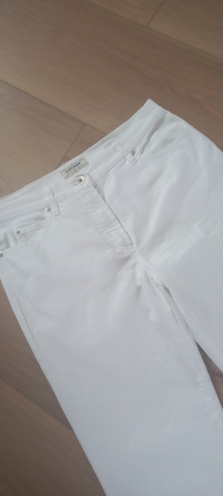 GERRY WEBER EDITION WITTE DUNNE JEANS MT 38 ROMY, Maat 38/40 (M), Wit, Ophalen of Verzenden, Zo goed als nieuw