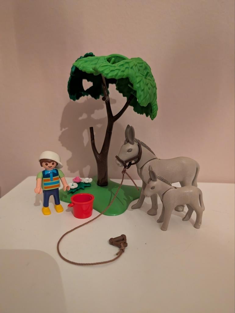 Playmobil ezel, ezel met veulen, Ophalen of Verzenden, Zo goed als nieuw