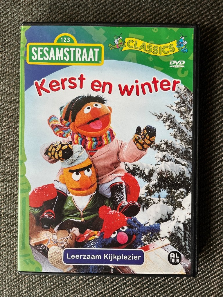 DVD Sesamstraat KERST / WINTER., Avontuur, Alle leeftijden, Ophalen of Verzenden, Zo goed als nieuw