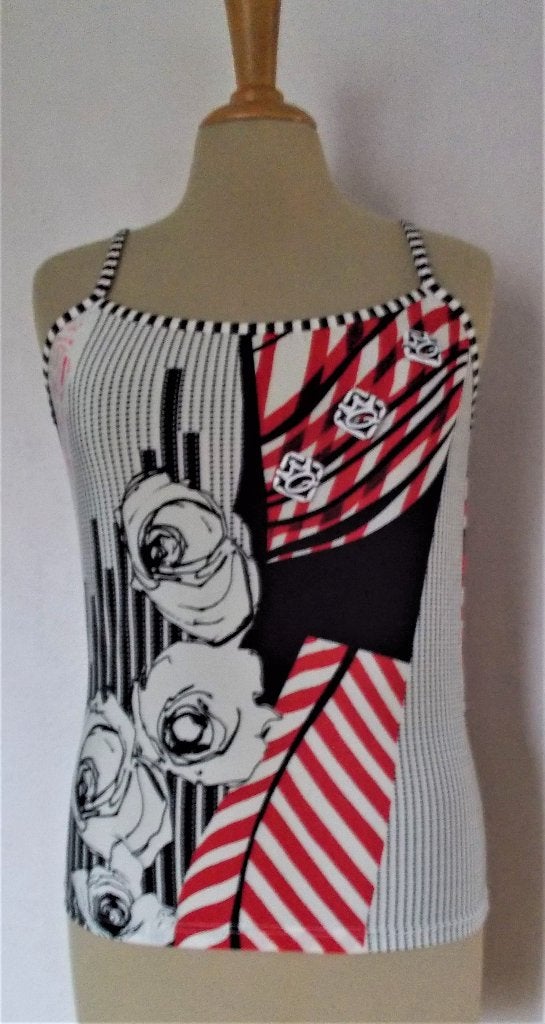Leuke print top van Save the Queen! L, Maat 42/44 (L), Zo goed als nieuw, Zonder mouw, Meerkleurig
